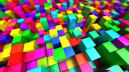 colorful cubes background