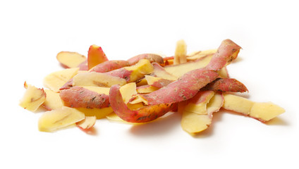 Peels of fresh potato