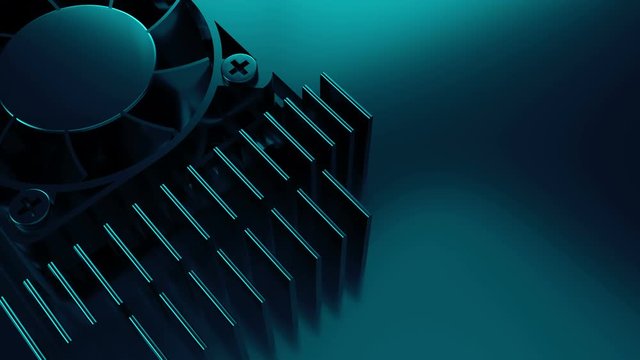 3d render of abstract technology circuit piece, fragment of computer cooler with michoschemes and condensators, glossy detailed surface
