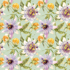 Watercolor floral pattern
