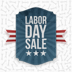 Labor Day Sale paper Label
