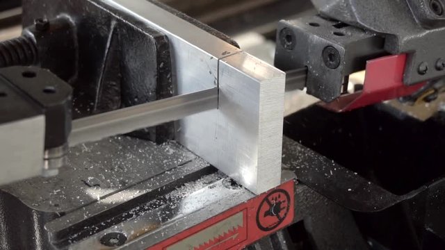 belt saw cutting metal