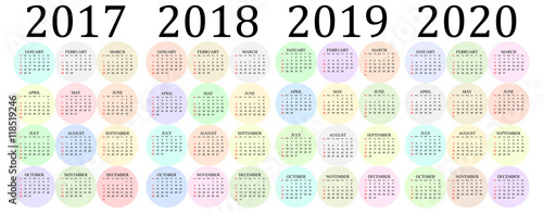 2019 Calendar Calendar 2017 2018 2019 Faueck