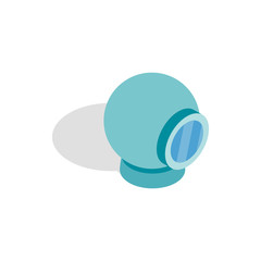 Webcam icon in isometric 3d style on a white background