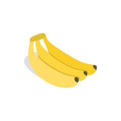 Banana icon in isometric 3d style on a white background