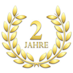 Lorbeerkranz. Gold. 2 jahre