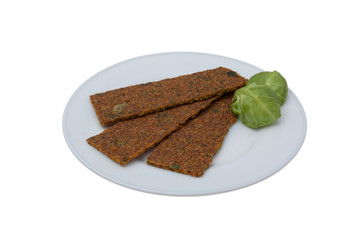 raw bread served on plate