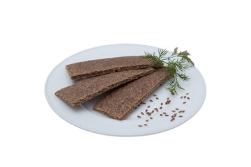 raw bread served on plate