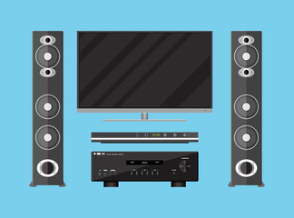Vector set of detailed home theater devices