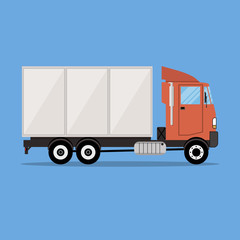 small modern cargo truck for transportation