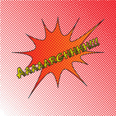 Colourful comic book style explosion vector effect