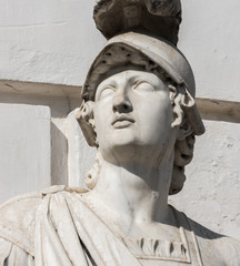 White marble head of young woman