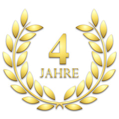 Lorbeerkranz. Gold. 4 jahre 