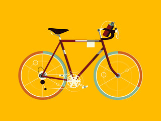 Fototapeta na wymiar Sport bicycle cartoon vector illustration