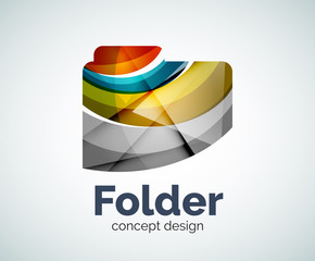 Computer folder logo template