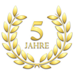 Lorbeerkranz. Gold. 5 jahre