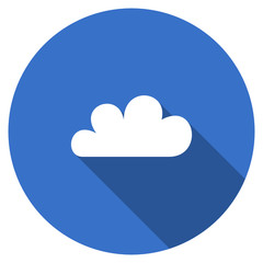Flat design blue round web cloud vector icon