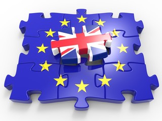 Puzzle. 3D illustration. 3D CG.