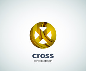 Vector cross logo template