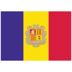 Obraz premium Andorra flag vector