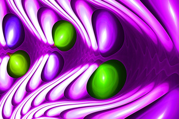 Abstract colorful stones fractal on purple background