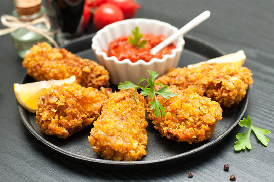 Fried chicken wings - breaded