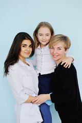 family doctor and happy family