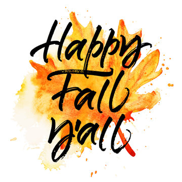 Happy Fall Y'all autumn greeting card