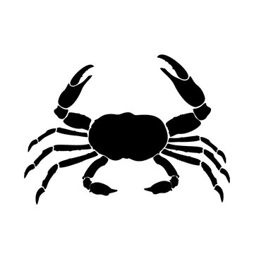 Crab silhouette vector