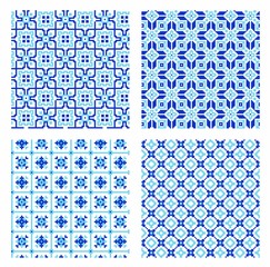 set of seamless background with ethnic patterns. seamless pattern in folk style.