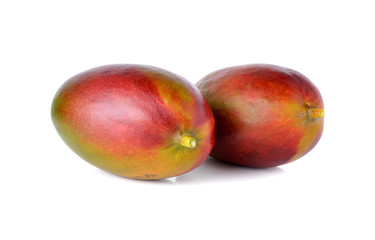 ripe mango (plammer) on white background