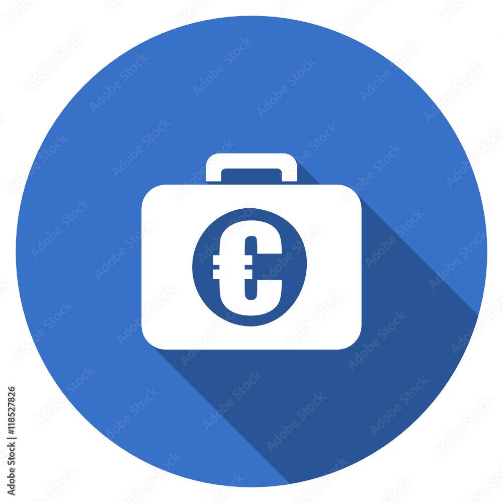 Poster flat design blue round web bank vector icon