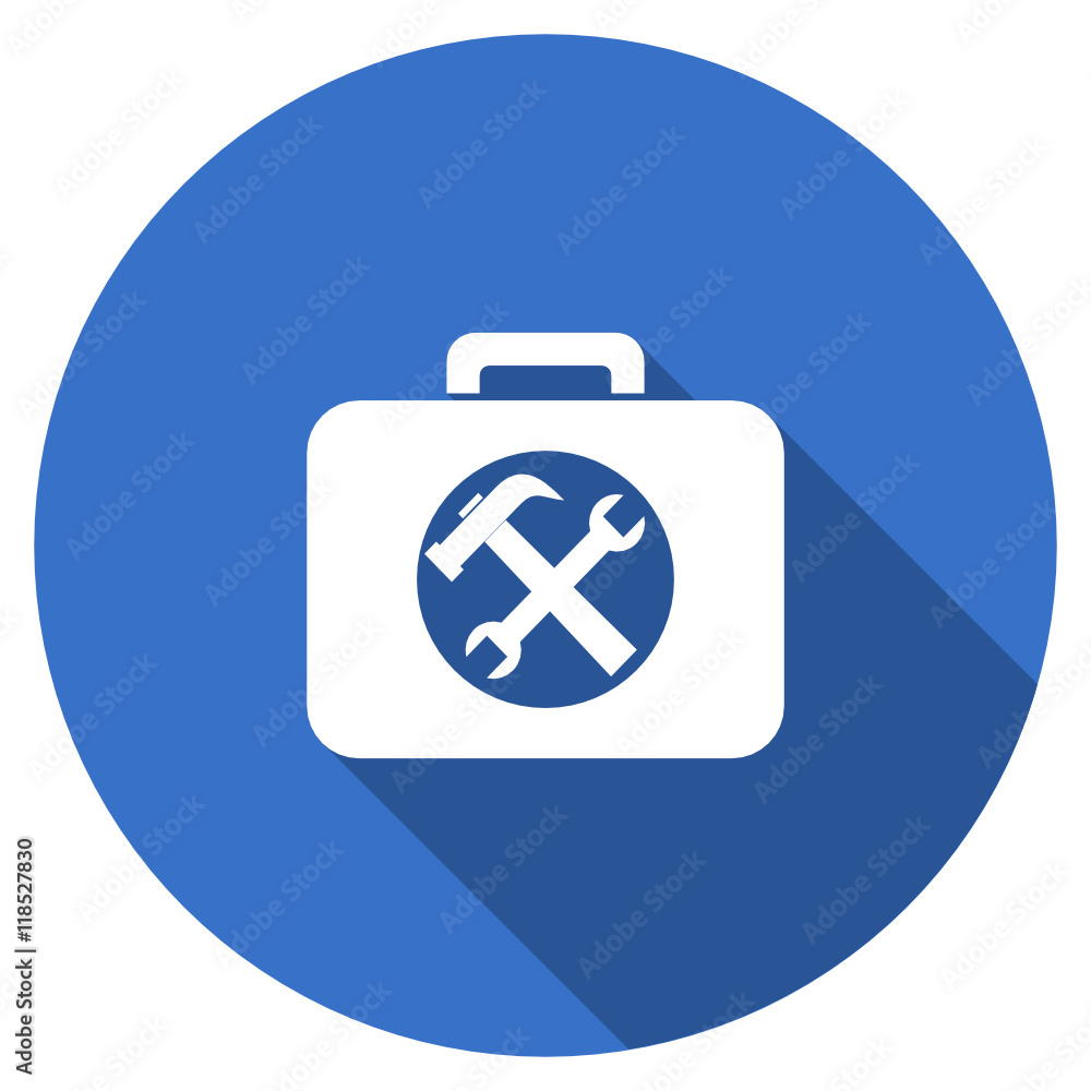 Poster flat design blue round web toolkit vector icon
