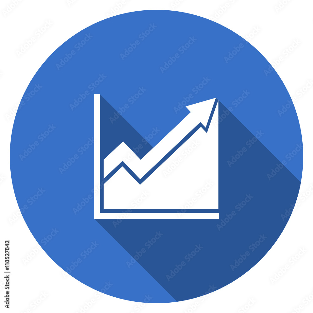 Poster Flat design blue round web chart vector icon