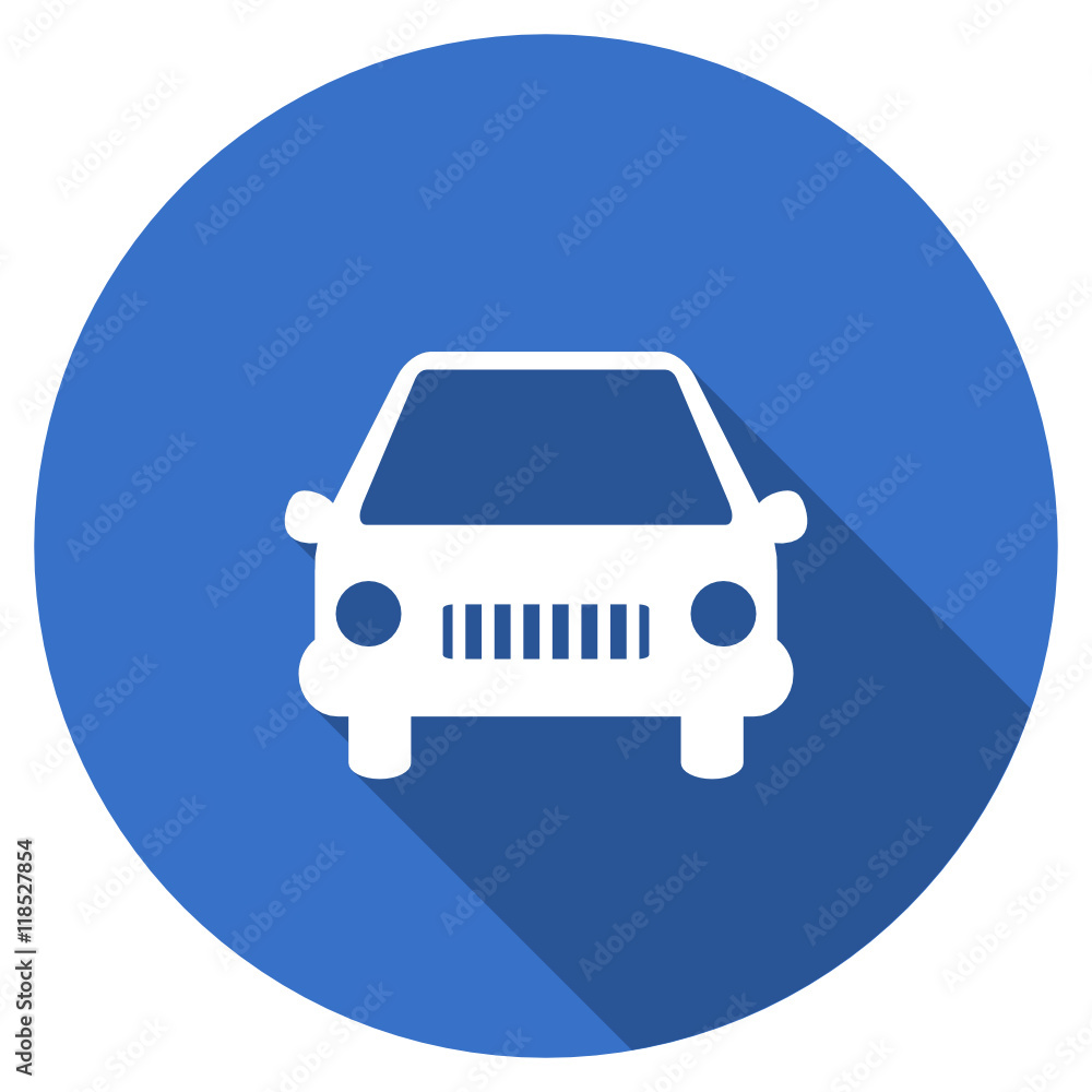 Aufkleber flat design blue round web car vector icon