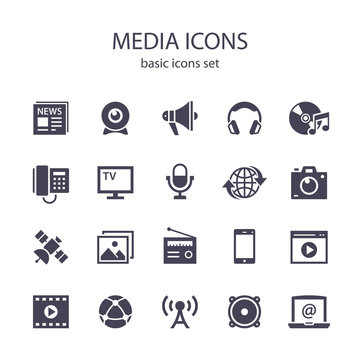 Media icons.