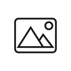 Mountains icon on white background