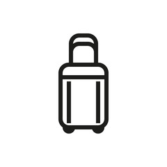 Luggage icon on white background