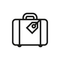 luggage icon on white background