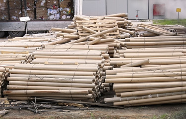 Batch of cardboard tubes