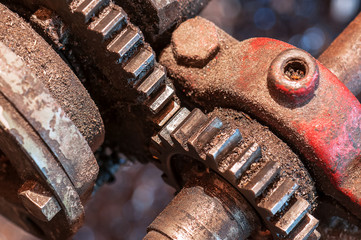 old mechanism with gear