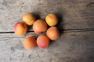 Apricots on the board