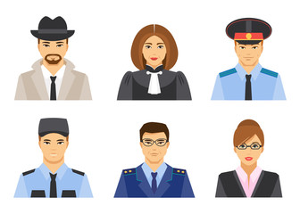 Legal profession. Vector illustration, flat style