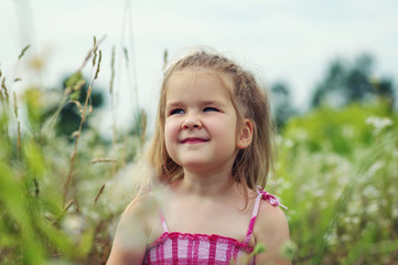  little girl on the meadow