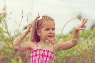  little girl on the meadow