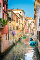 Fototapeta na wymiar Scenic canal, Venice, Italy
