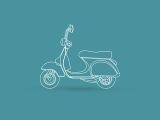 Scooter outline graphic vector