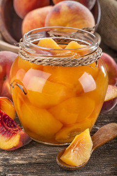 Domestic healthy fresh peaches ready for preservation