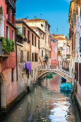 Fototapeta na wymiar Scenic canal, Venice, Italy