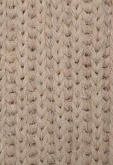 Beige knitted fabric